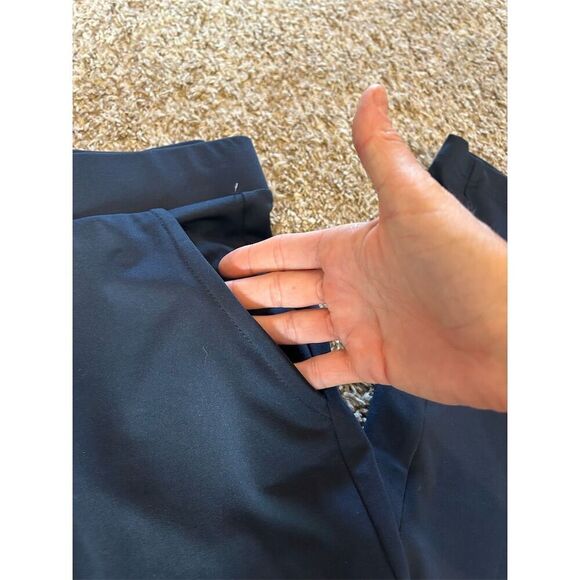 Women's Blue Dress Pants Size M Straight Leg Workwear - Picture 2 of 8